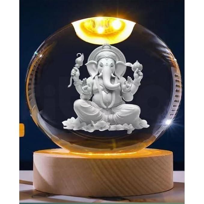 GaneshJi Crystal Lamp