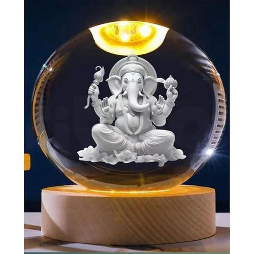 GaneshJi Crystal Lamp