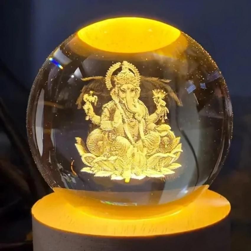 GaneshJi Crystal Lamp