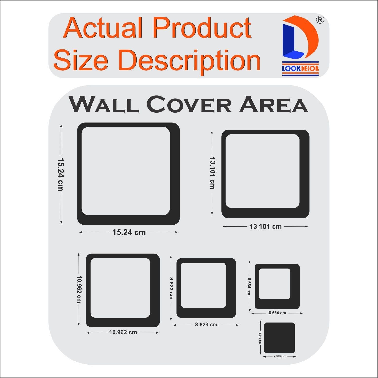 Luxury 3D Mirror Wall Art – Golden Squares (Set of 4)