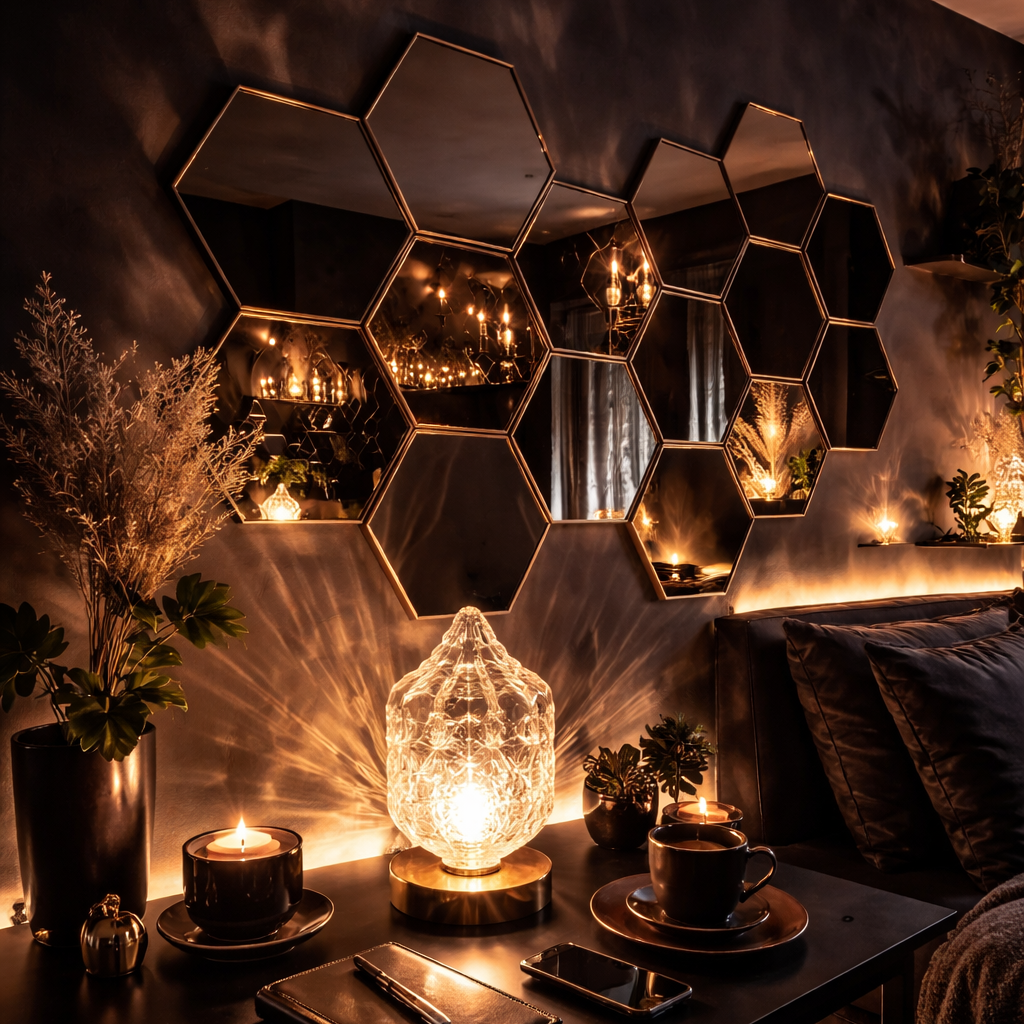 AuraHex™ Luxury Mirror Tiles (12 pcs)